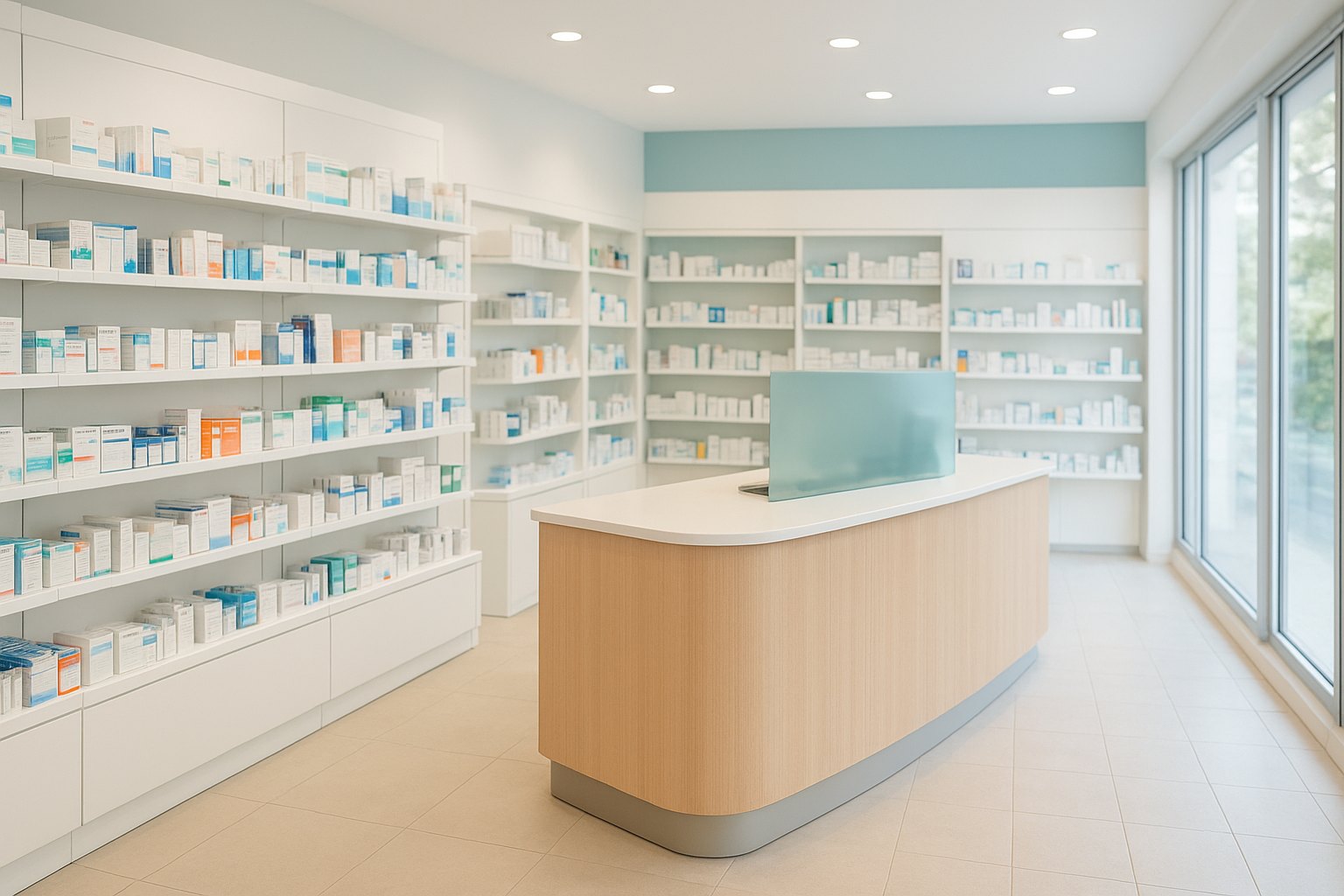 Interno della Farmacia Massa a Genova San Martino